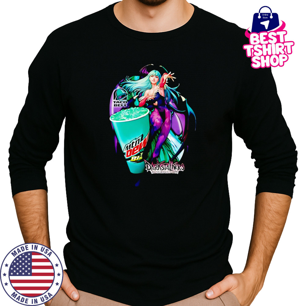 Mamono World Bja-Bat Baja Blast Darkstalkers Resurrection drink shirt Long Sleeved