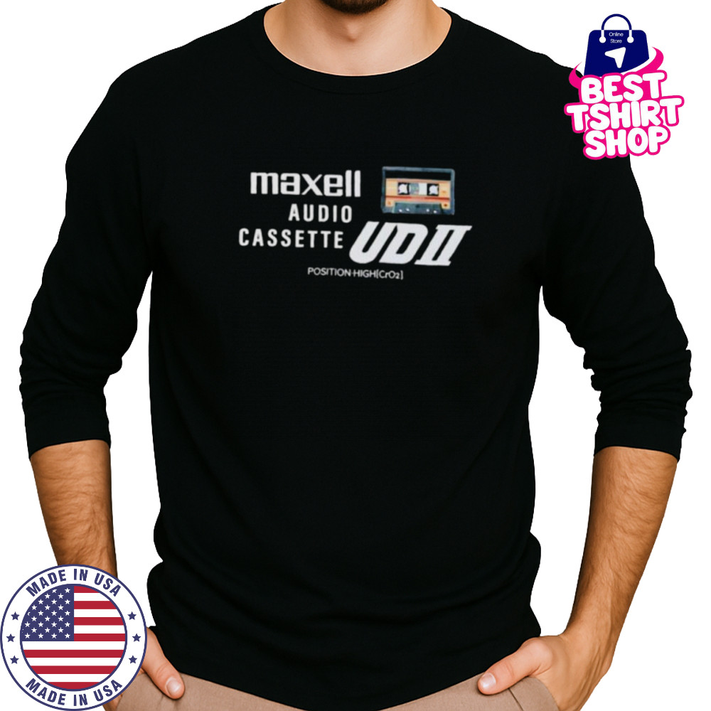 Maxell audio cassette UD II position high shirt Long Sleeved
