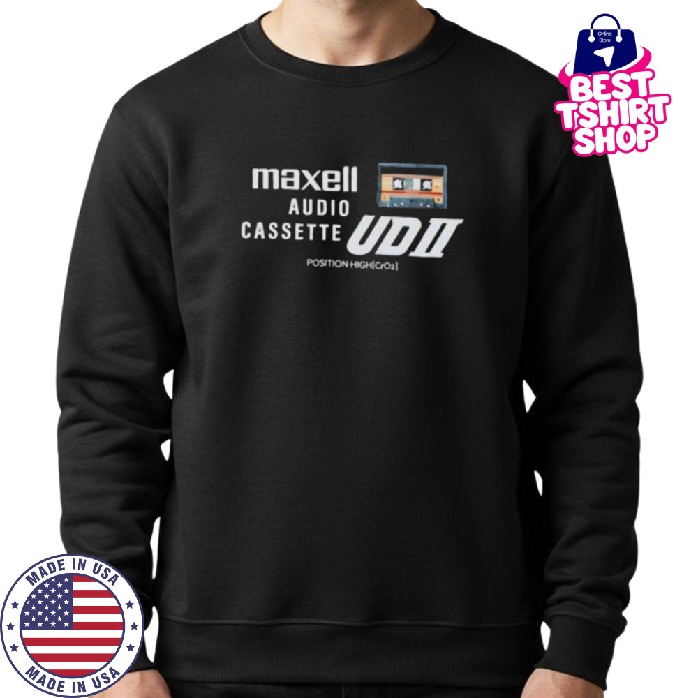 Maxell audio cassette UD II position high shirt Sweatshirt