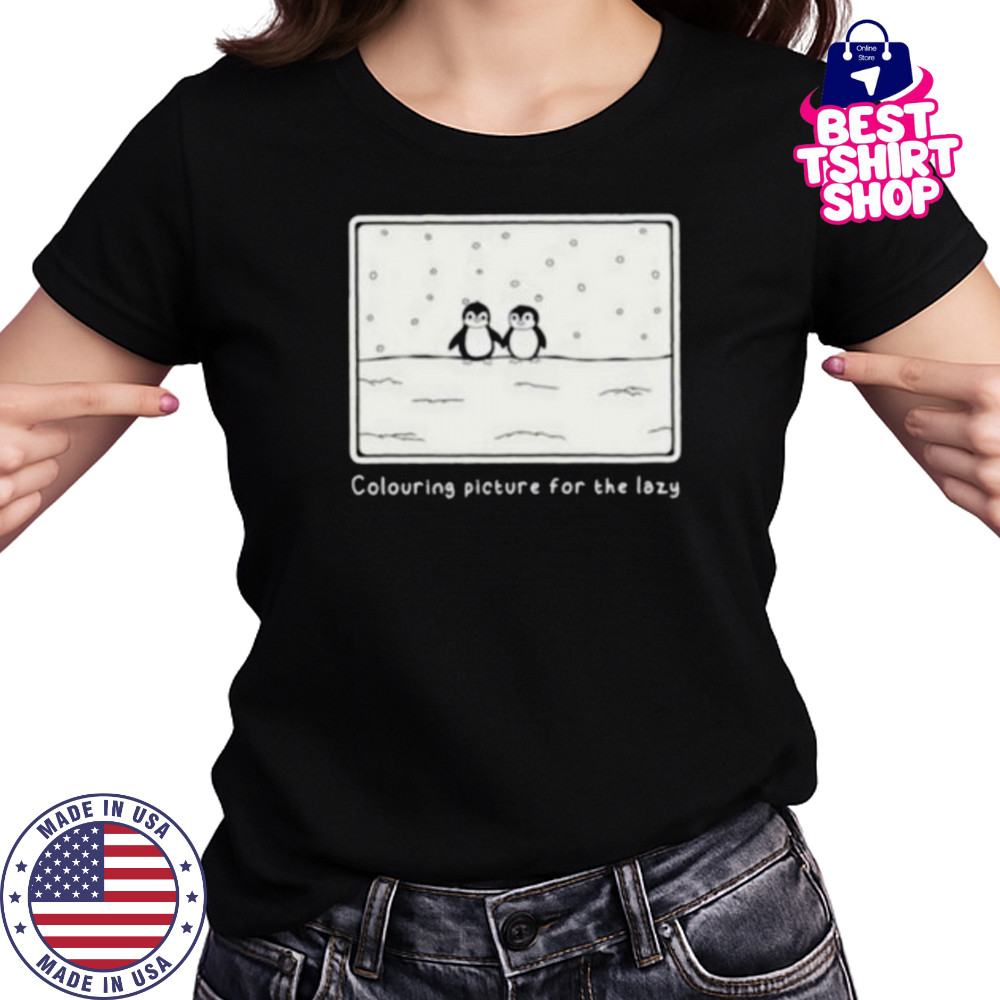 Penguin colouring picture for the lazy shirt Women's T-shirt