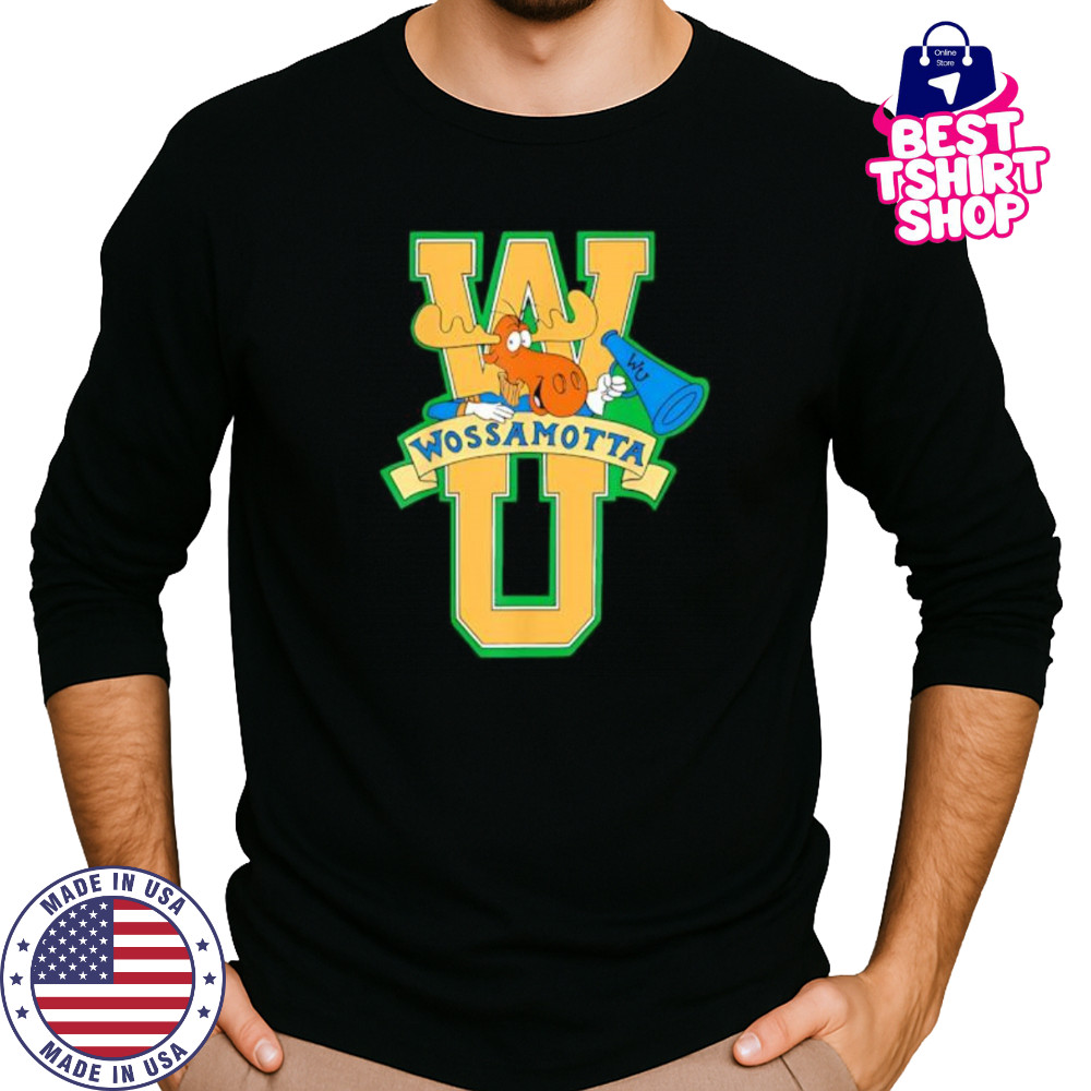 Rocky And Bullwinkle Wossamotta U Graphic shirt Long Sleeved