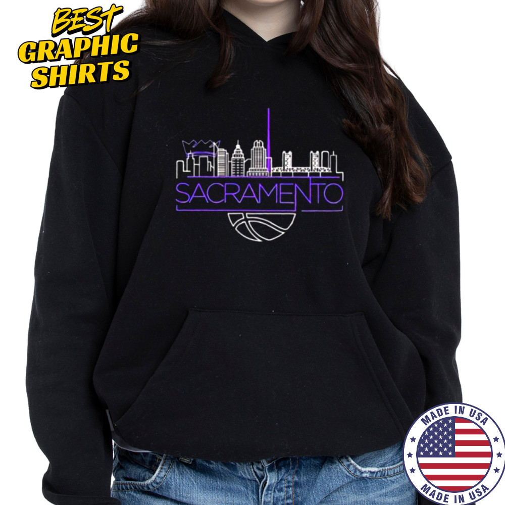 Sacramento Kings basketball NBA light the beam City skyline shirt Hoodie