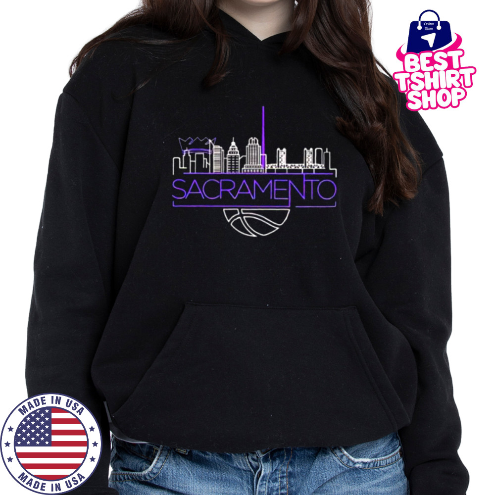 Sacramento Kings basketball NBA light the beam City skyline shirt Hoodie