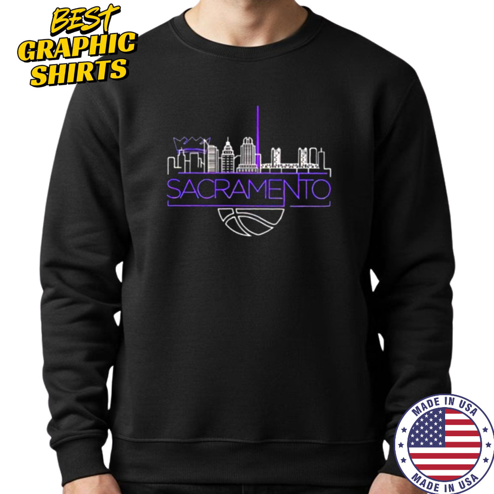 Sacramento Kings basketball NBA light the beam City skyline shirt Sweatshirt