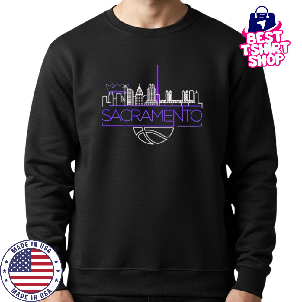 Sacramento Kings basketball NBA light the beam City skyline shirt Sweatshirt