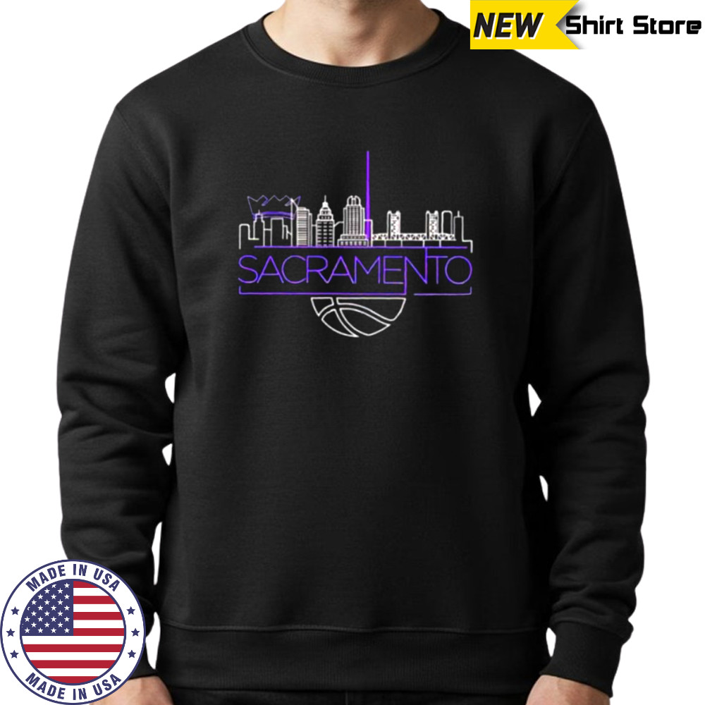 Sacramento Kings basketball NBA light the beam City skyline shirt Sweatshirt