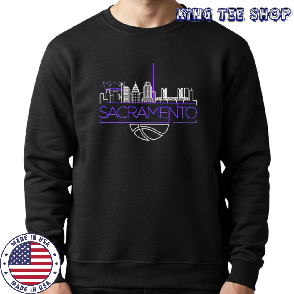 Sacramento Kings basketball NBA light the beam City skyline shirt Sweatshirt