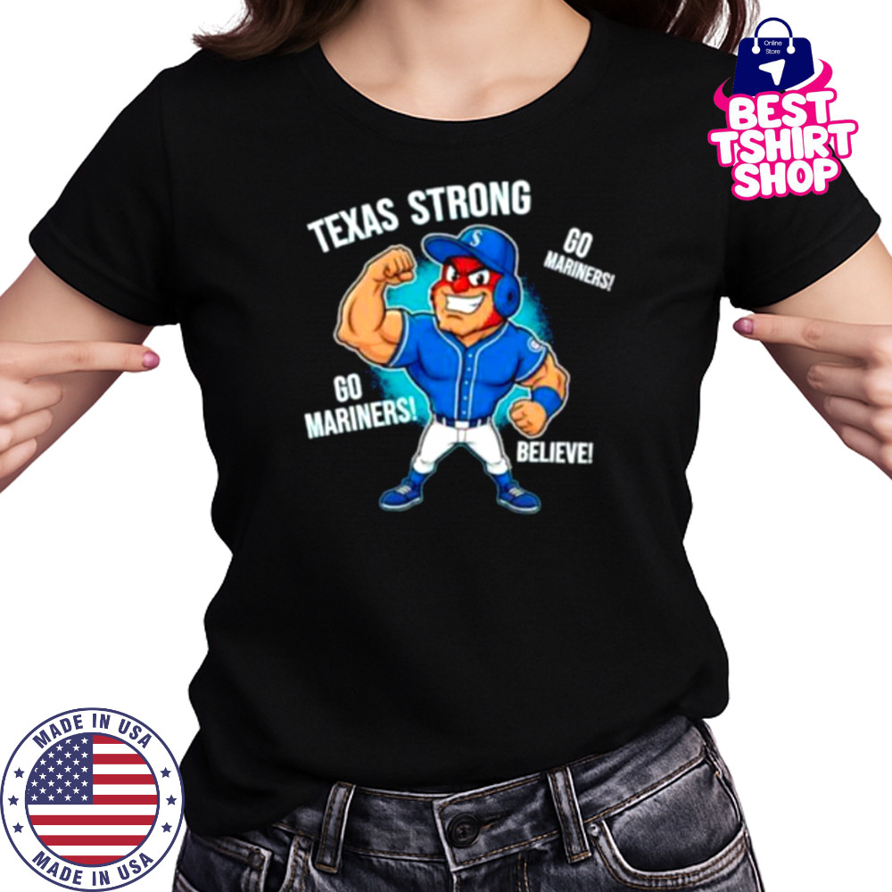 Seattle Mariners Texas Strong Mariner Moose mascot cartoon shirt Women's T-shirt