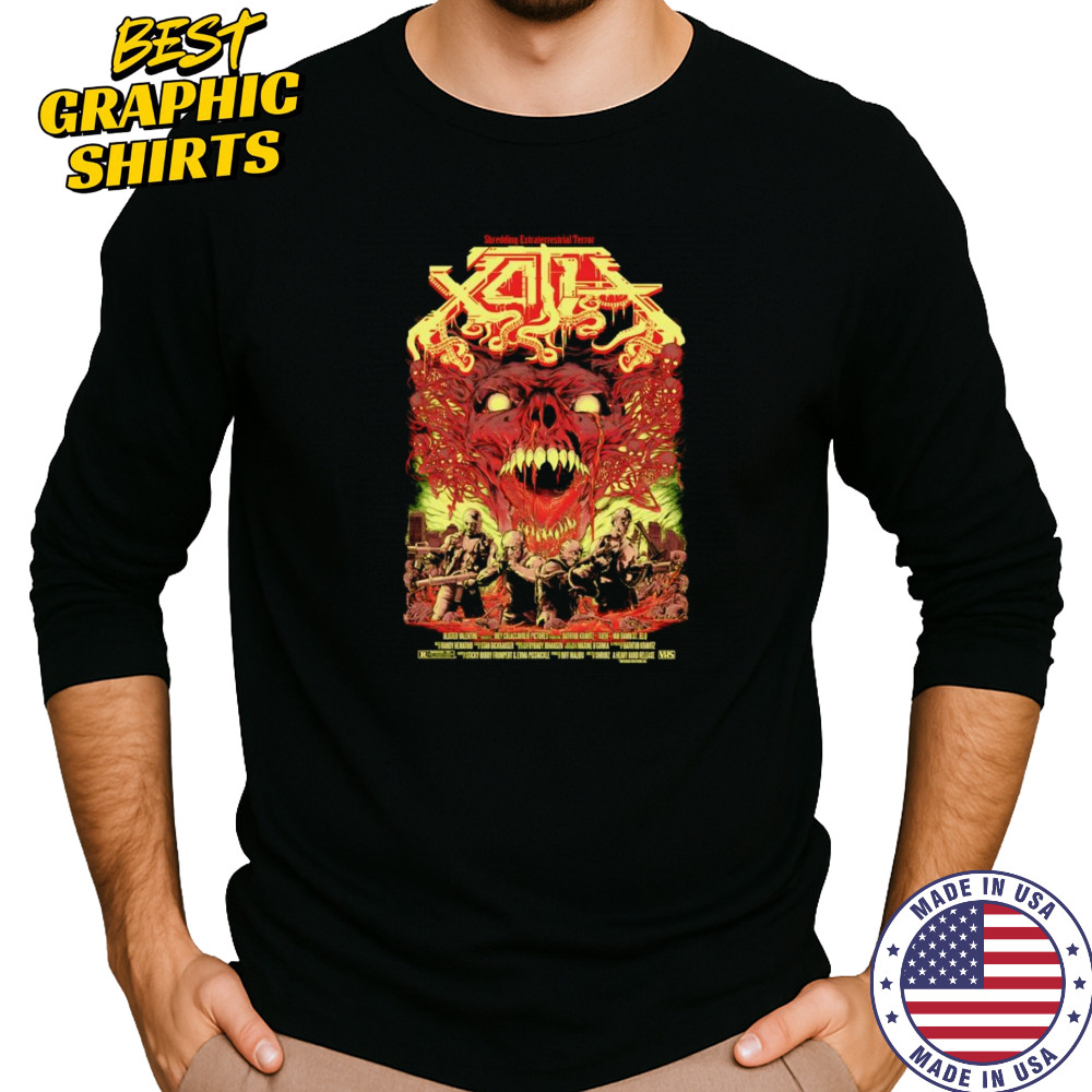 Shredding Extraterrestrial Terror Xoth shirt Long Sleeved