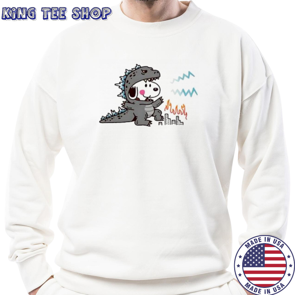 Snoopy disguise Godzilla shirt Sweatshirt