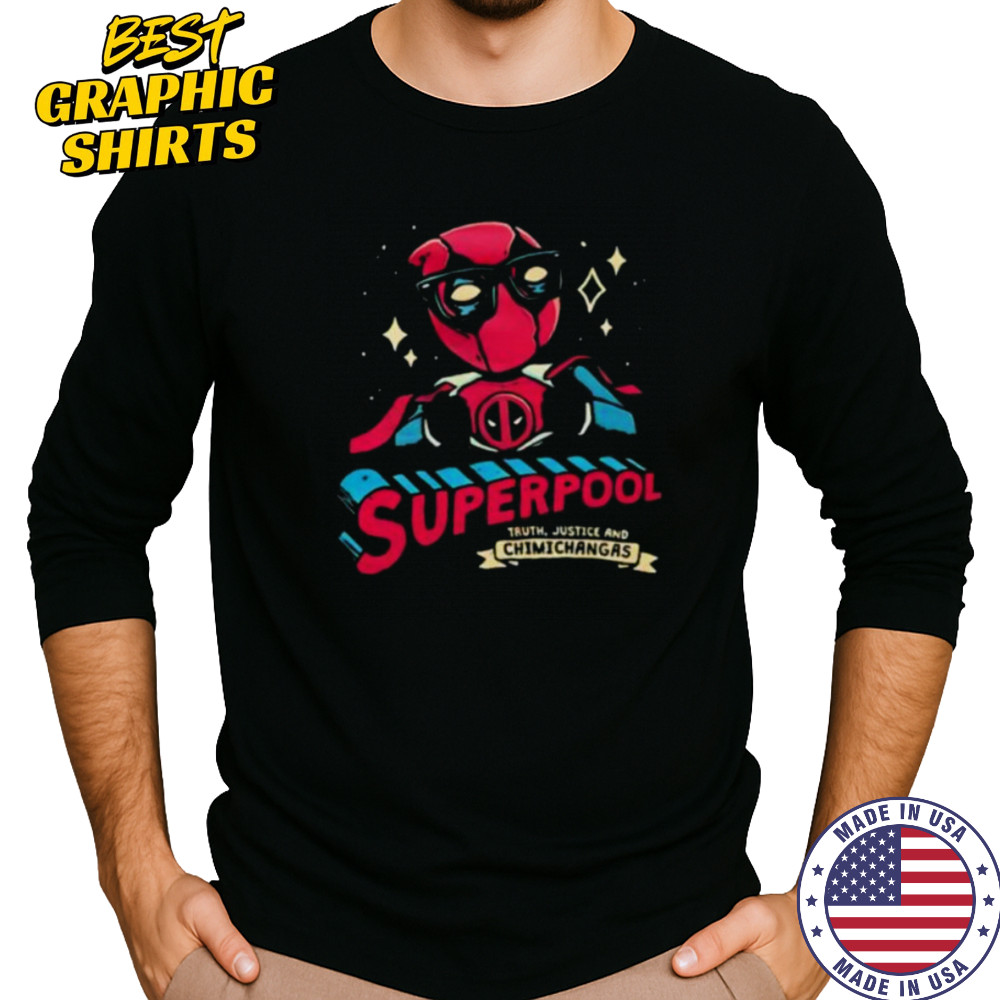 Superpool truth justice and chimichangas shirt Long Sleeved