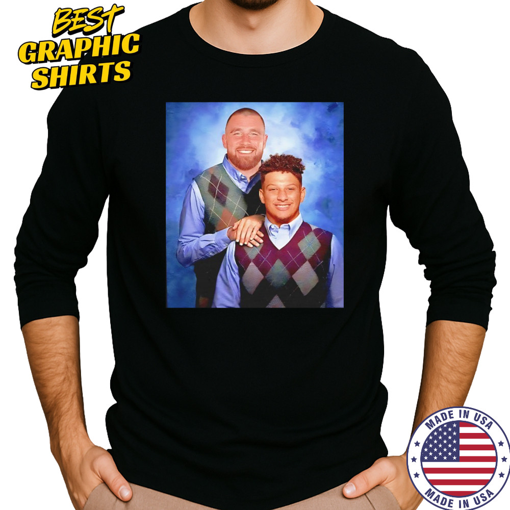 Travis Kelce and Patrick Mahomes Kansas City Chiefs NFL Step Brothers shirt Long Sleeved