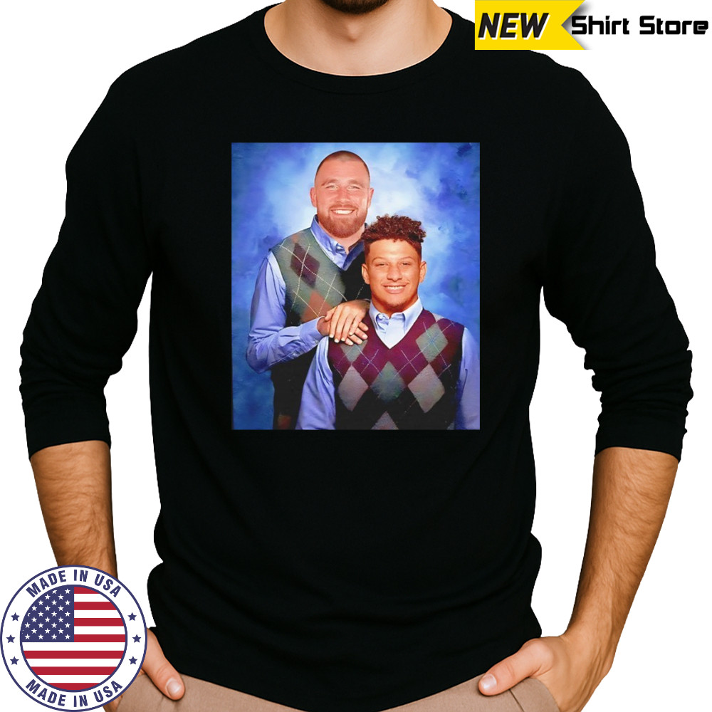 Travis Kelce and Patrick Mahomes Kansas City Chiefs NFL Step Brothers shirt Long Sleeved