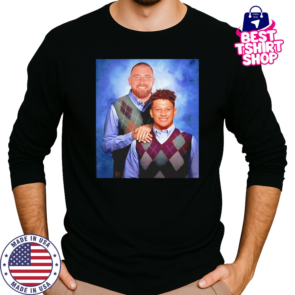 Travis Kelce and Patrick Mahomes Kansas City Chiefs NFL Step Brothers shirt Long Sleeved