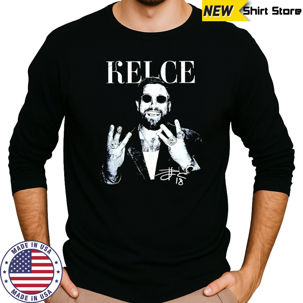 Travis Kelce Kansas City Chiefs NFL Football Game day signature shirt Long Sleeved