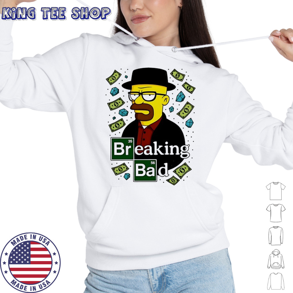 Walter White Simpson Breaking Bad cartoon shirt Hoodie