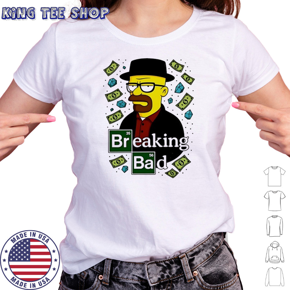 Walter White Simpson Breaking Bad cartoon shirt Women's T-shirt