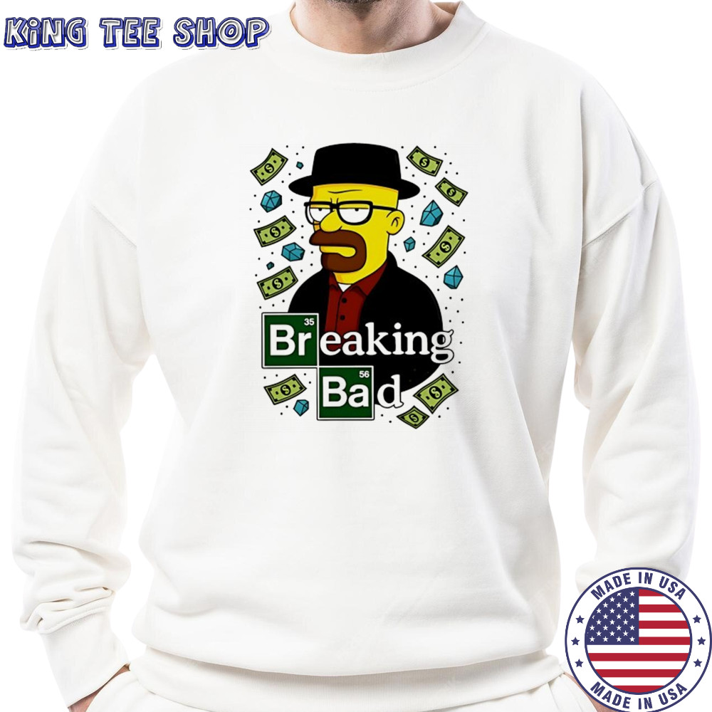 Walter White Simpson Breaking Bad cartoon shirt Sweatshirt