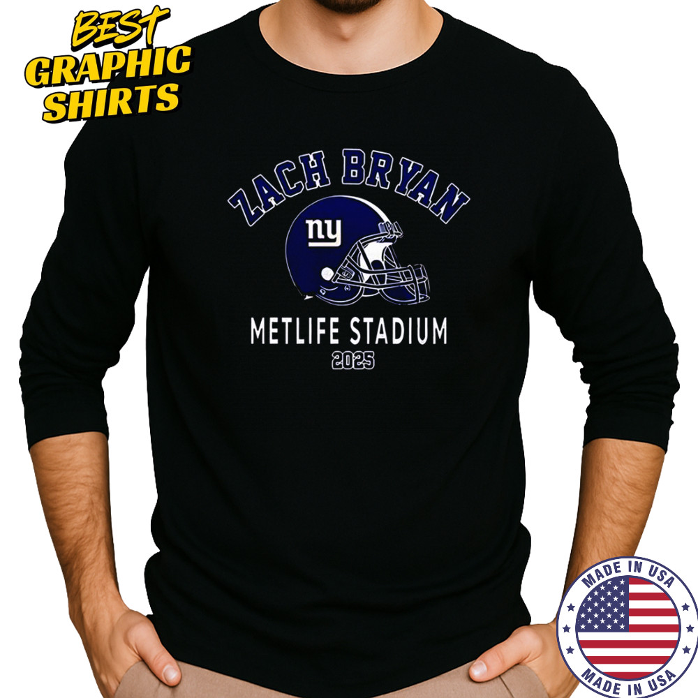 Zach Bryan New York Giants Kings Of Leon T-Shirt Long Sleeved