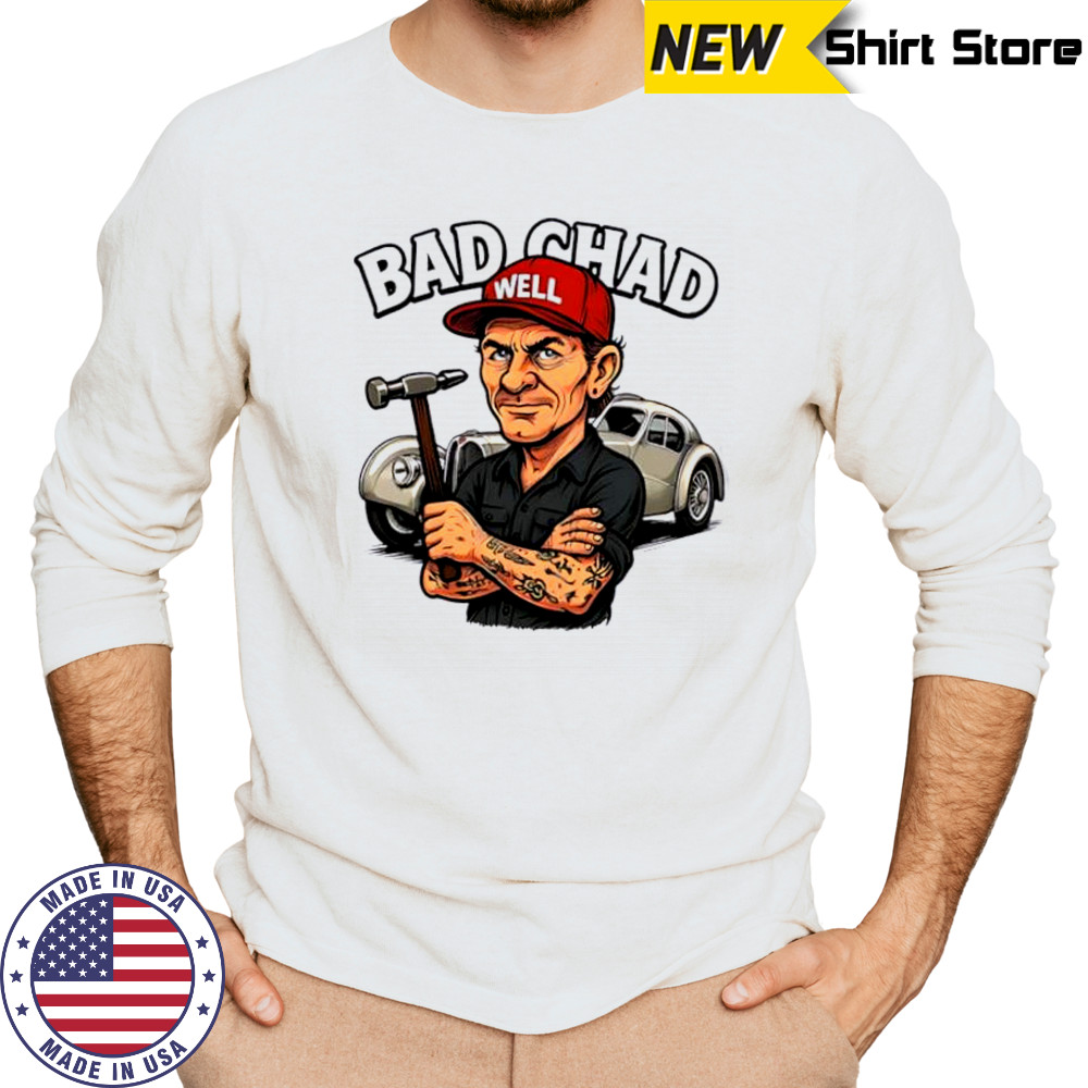 Bad chad well cartoon shirt Long Sleeved