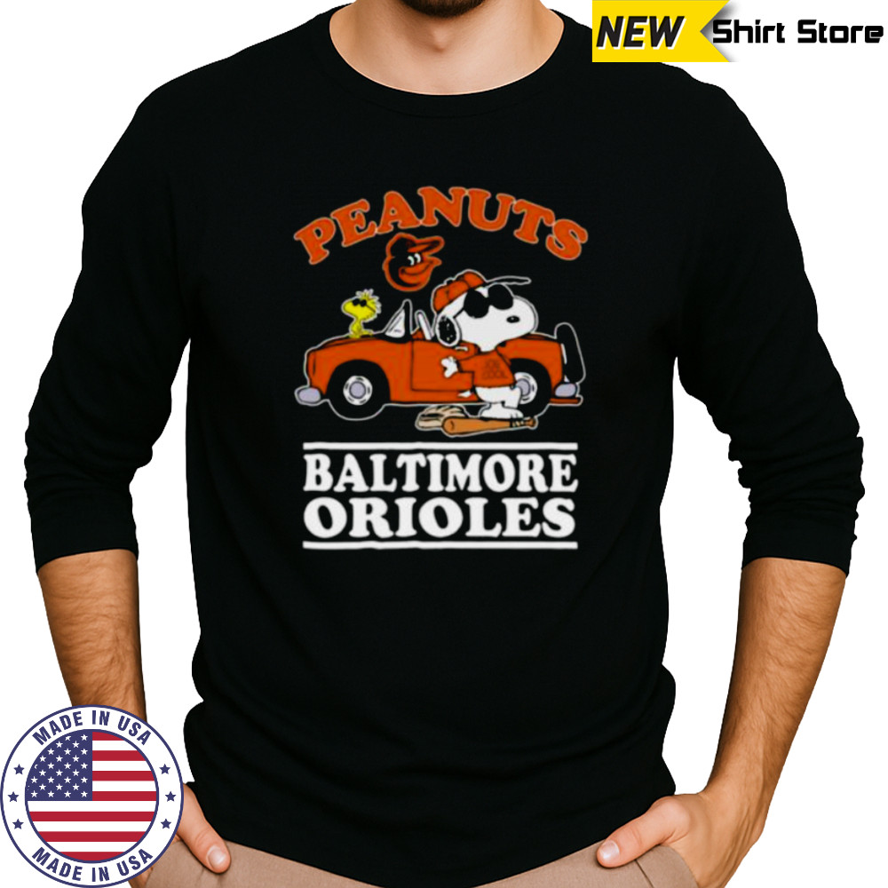 Baltimore Orioles Peanuts Snoopy Shirt Long Sleeved