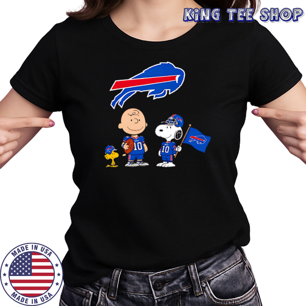 Buffalo Bills Charlie Brown Snoopy Woodstock Peanuts shirt Women's T-shirt