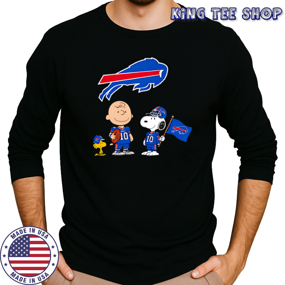 Buffalo Bills Charlie Brown Snoopy Woodstock Peanuts shirt Long Sleeved