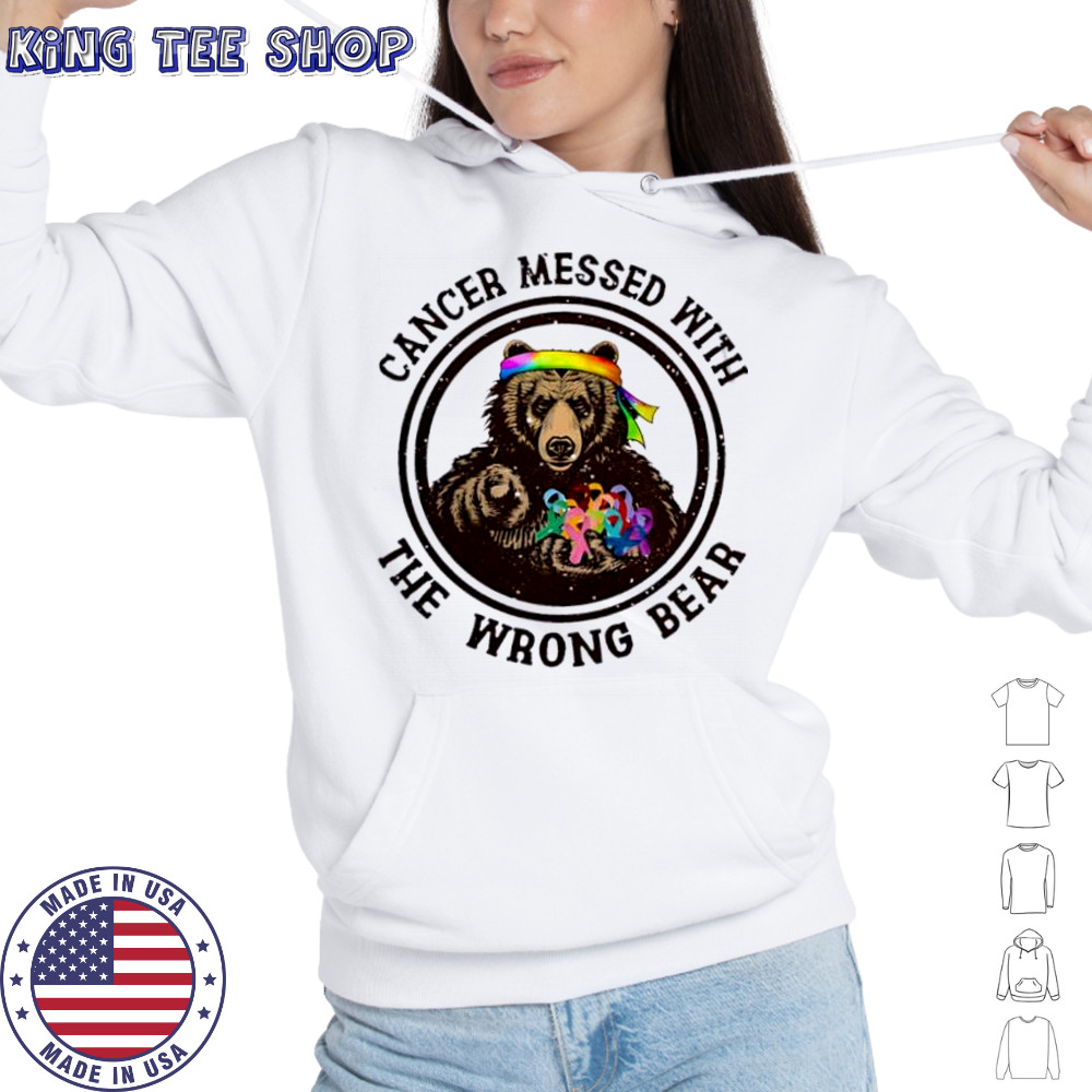 Cancer Messed With The Wrong Bear baseball shirt Hoodie