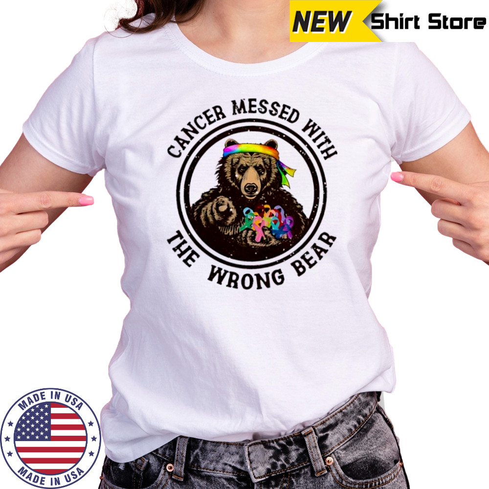Cancer Messed With The Wrong Bear baseball shirt Women's T-shirt