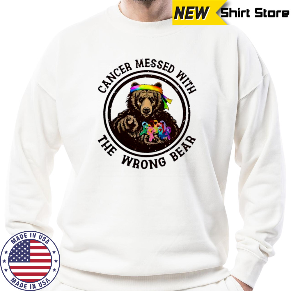 Cancer Messed With The Wrong Bear baseball shirt Sweatshirt