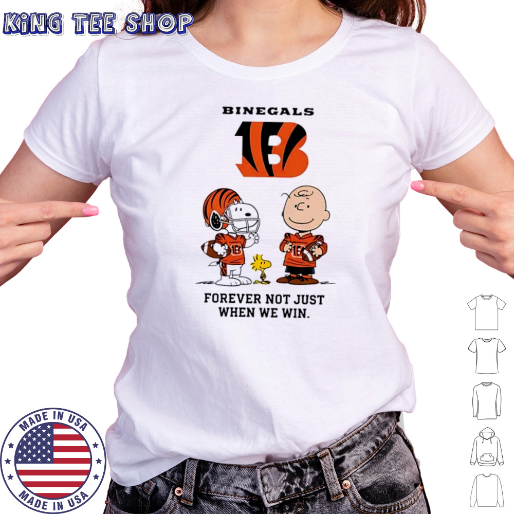 Cincinnati Bengals Charlie Brown Snoopy Bengals Forever Not Just When We Win shirt Women's T-shirt