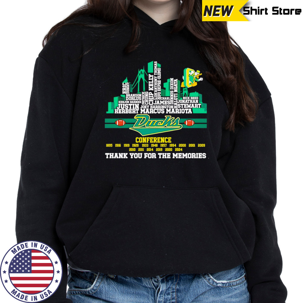 City skyline Ducks Conference thank you for the memories shirt Hoodie