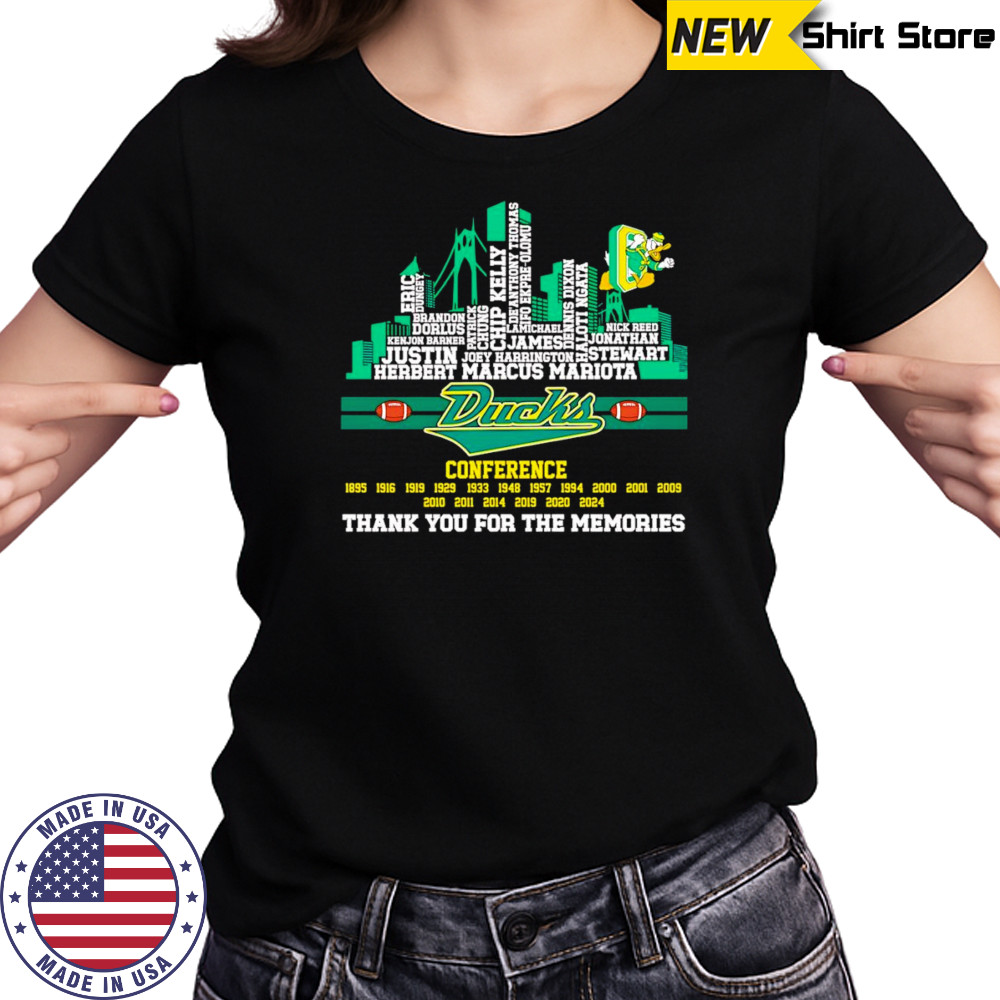 City skyline Ducks Conference thank you for the memories shirt Women's T-shirt