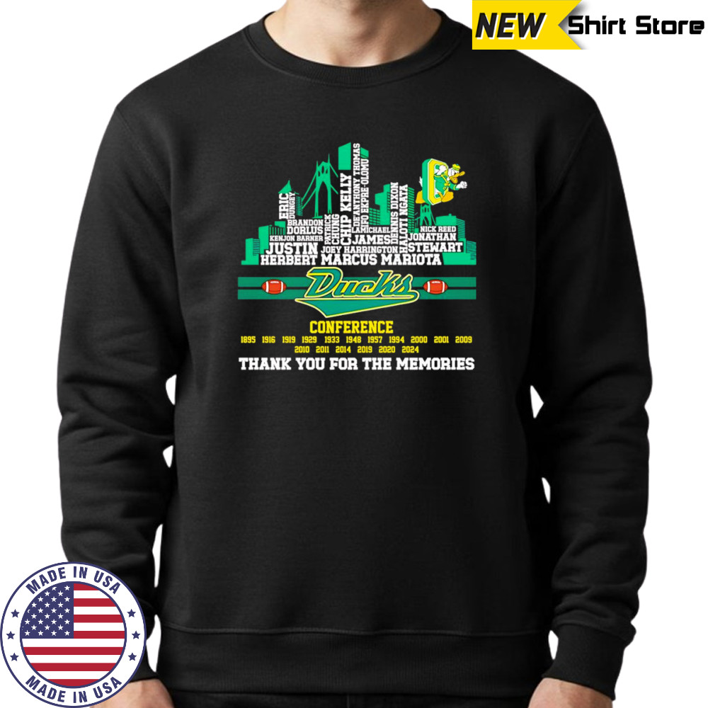 City skyline Ducks Conference thank you for the memories shirt Sweatshirt