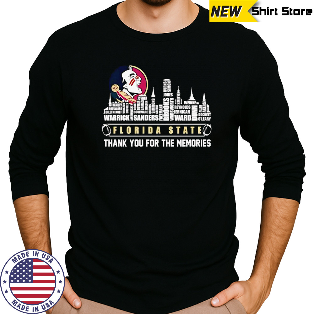 City skyline Florida State thank you for the memories shirt Long Sleeved