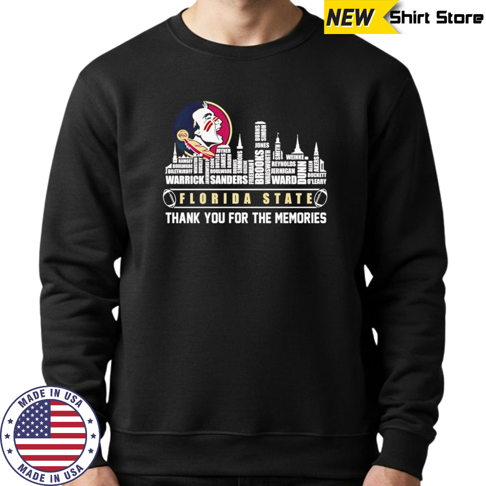 City skyline Florida State thank you for the memories shirt Sweatshirt