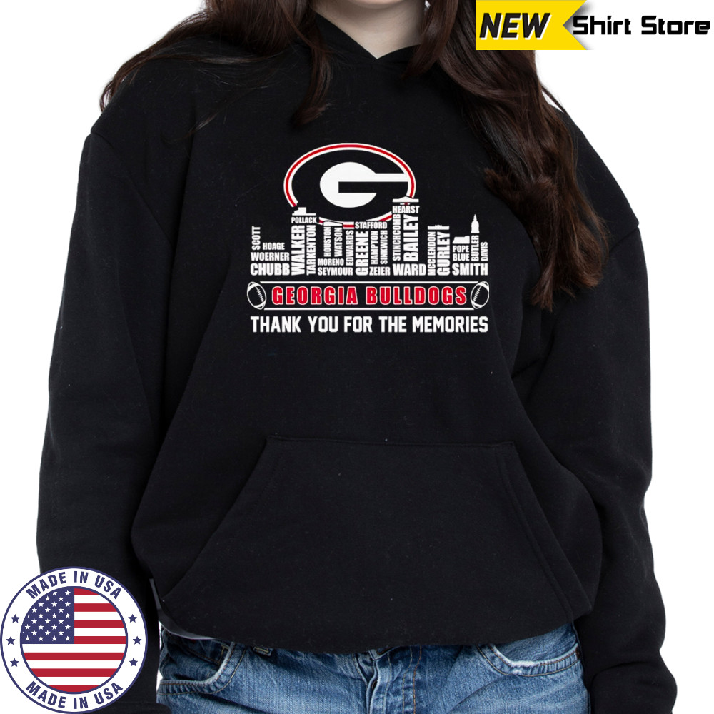 City skyline Georgia Bulldogs thank you for the memories shirt Hoodie