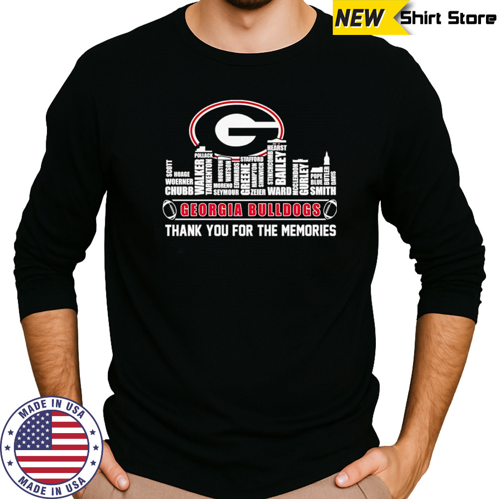 City skyline Georgia Bulldogs thank you for the memories shirt Long Sleeved