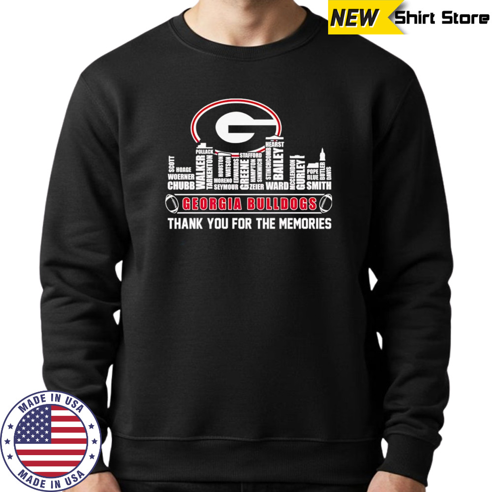 City skyline Georgia Bulldogs thank you for the memories shirt Sweatshirt