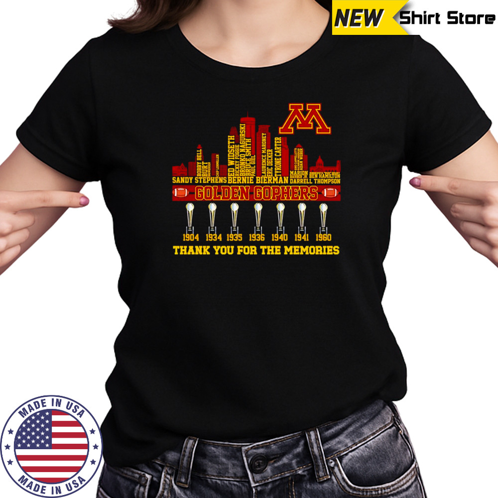 City skyline Golden Gophers thank you for the memories shirt Women's T-shirt