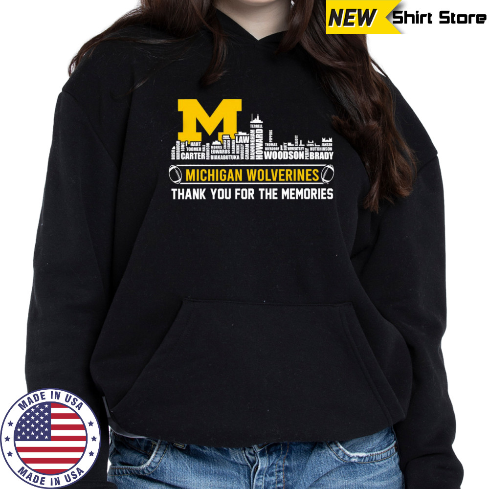 City skyline Michigan Wolverines thank you for the memories shirt Hoodie