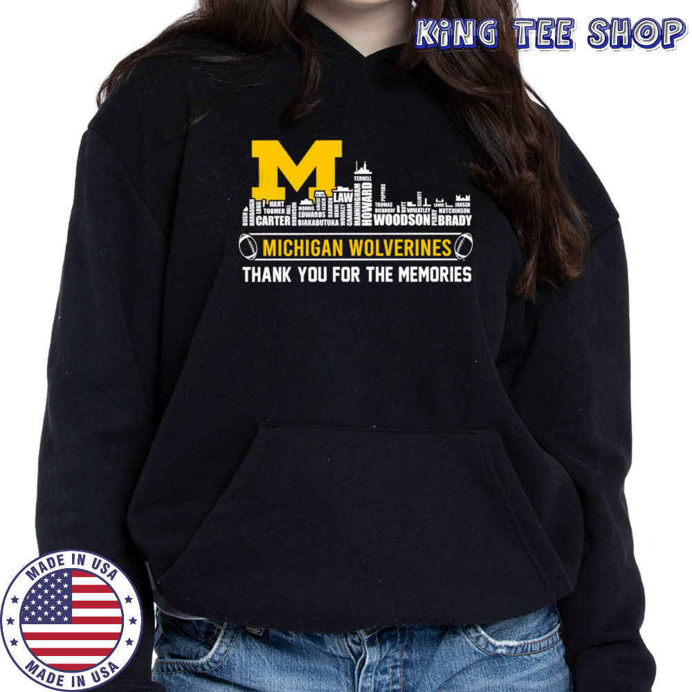 City skyline Michigan Wolverines thank you for the memories shirt Hoodie