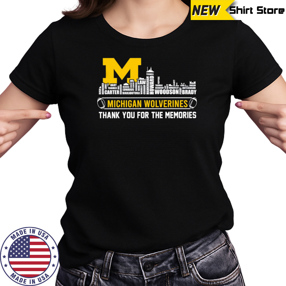 City skyline Michigan Wolverines thank you for the memories shirt Women's T-shirt