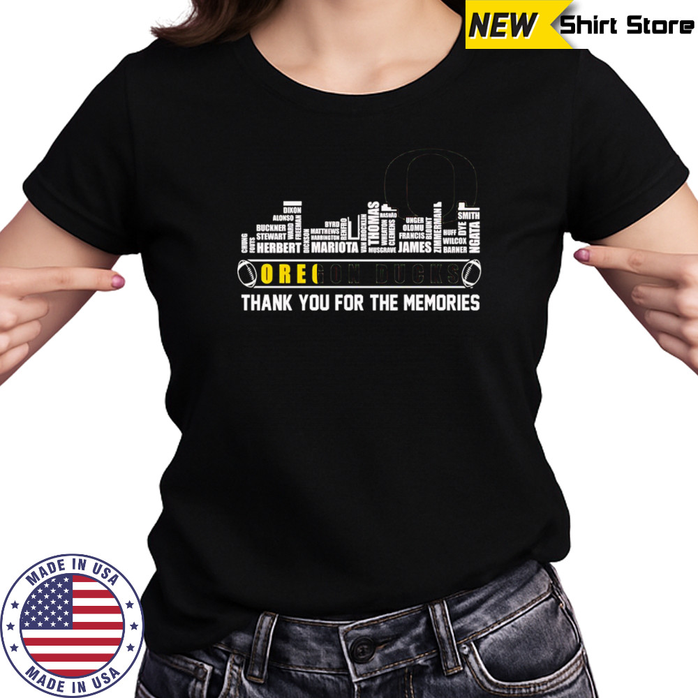 City skyline Oregon Ducks thank you for the memories shirt Women's T-shirt