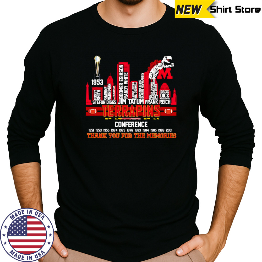 City skyline Terrapins Conference thank you for the memories shirt Long Sleeved