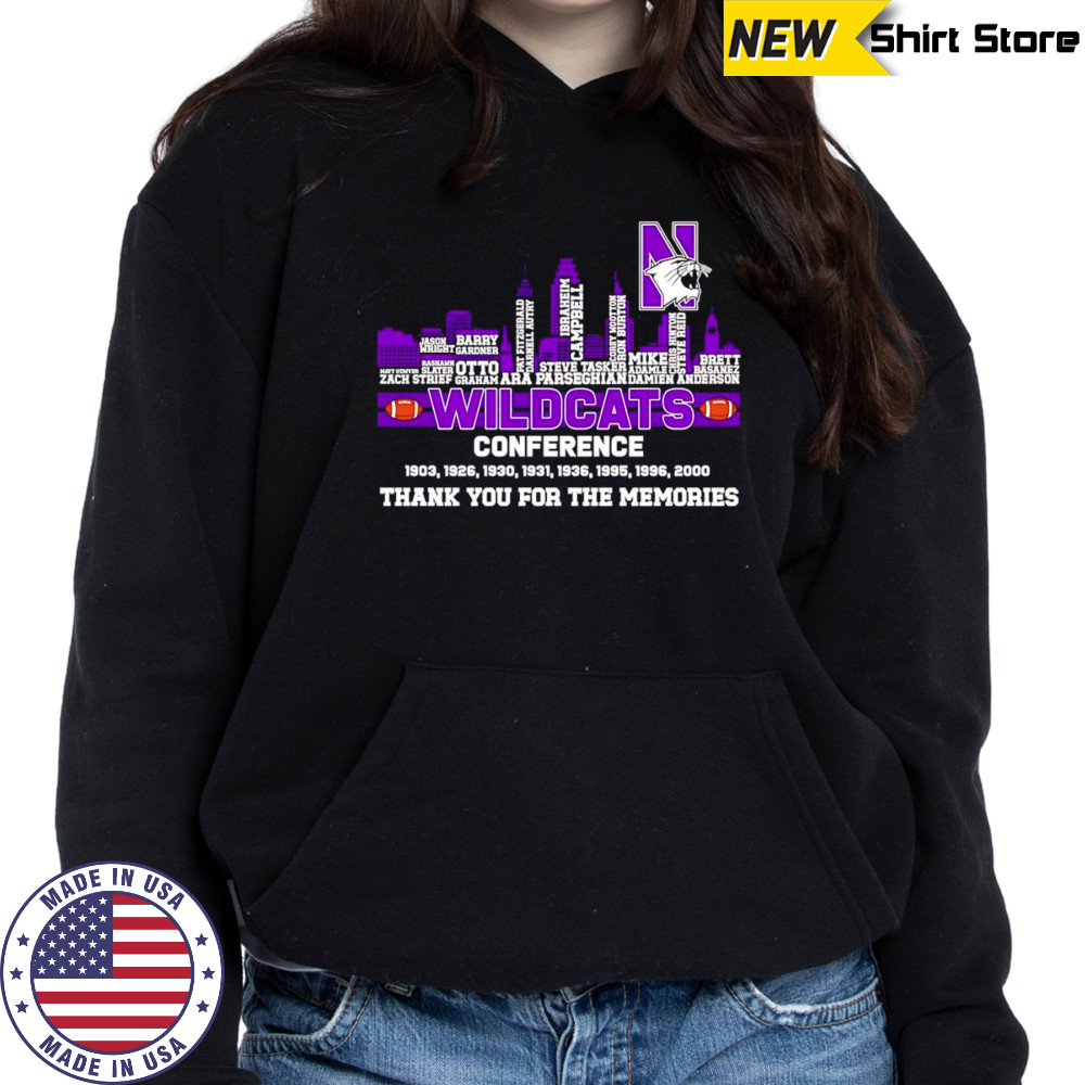 City skyline Wildcats Conference thank you for the memories shirt Hoodie