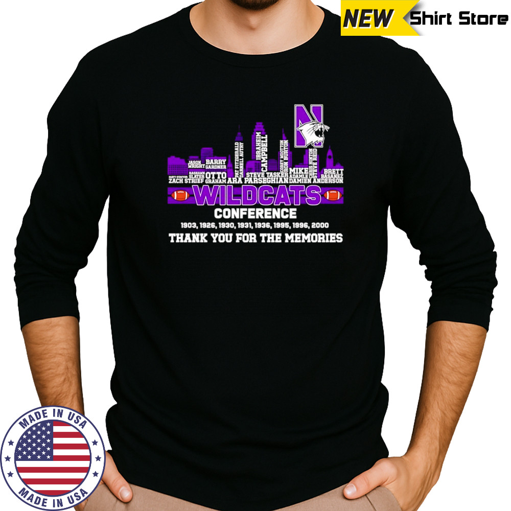City skyline Wildcats Conference thank you for the memories shirt Long Sleeved