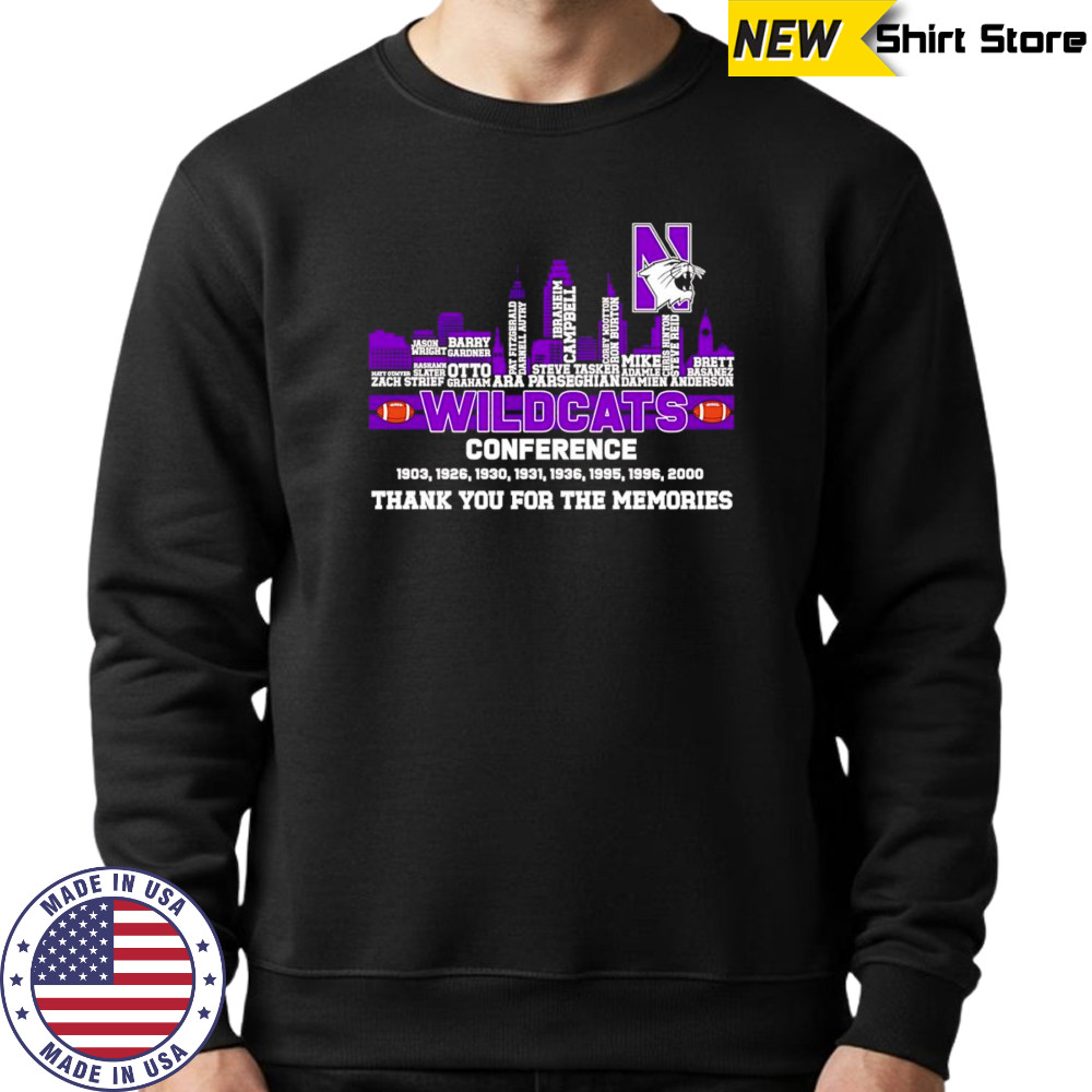 City skyline Wildcats Conference thank you for the memories shirt Sweatshirt