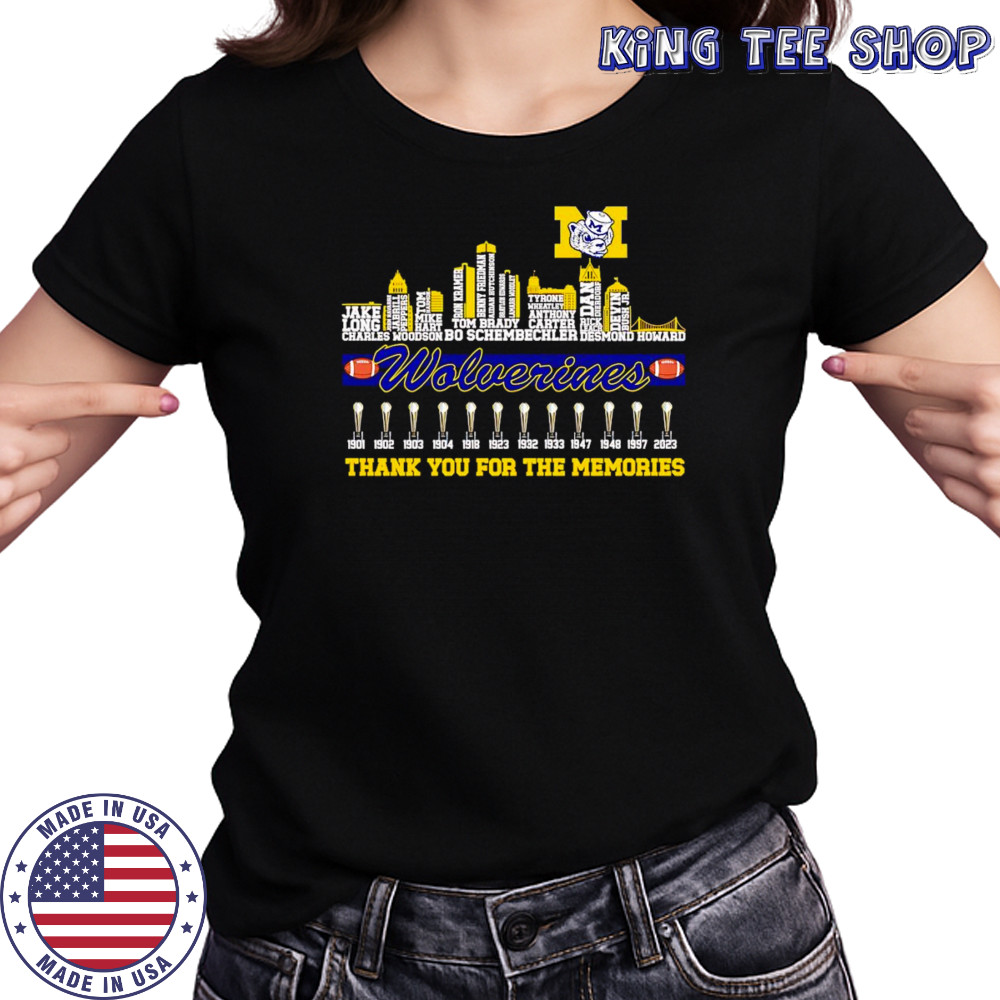 City skyline Wolverines thank you for the memories shirt Women's T-shirt