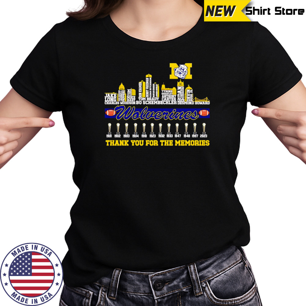 City skyline Wolverines thank you for the memories shirt Women's T-shirt